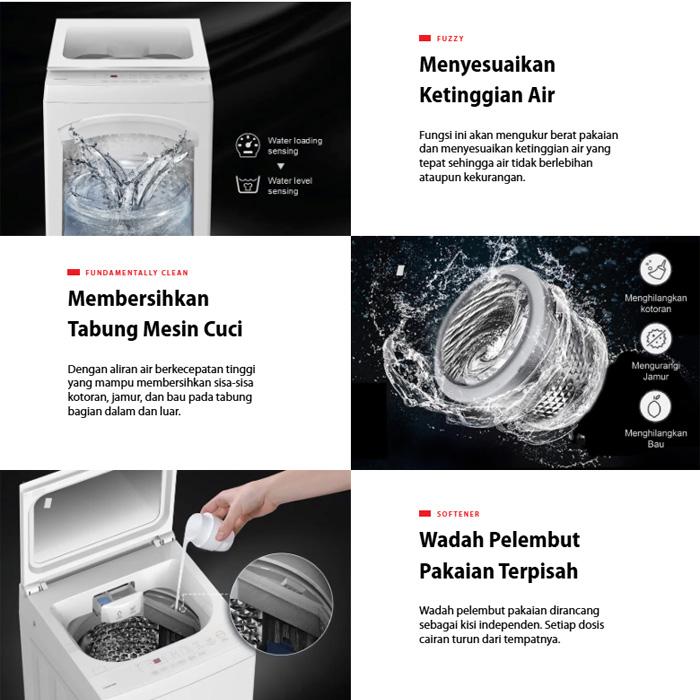 Toshiba Mesin Cuci 1 Tabung Top Loading 8 Kg - AW-M901BN(WW) | AWM901BN(WW)